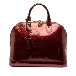 Louis Vuitton B Louis Vuitton Red Burgundy Vernis Leather Leather Monogram Vernis Alma PM France