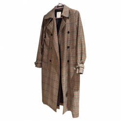 Sandro Checked trench coat
