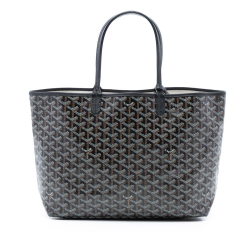 Goyard B Goyard Black Coated Canvas Fabric Goyardine Saint Louis PM France