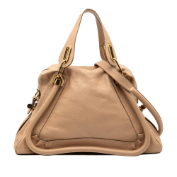 Chloé B Chloé Brown Beige Calf Leather Medium Paraty Satchel Italy