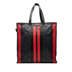 Balenciaga AB Balenciaga Black Lambskin Leather Leather M Lambskin Bazar Shopper Satchel Italy