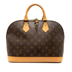 Louis Vuitton B Louis Vuitton Brown Monogram Canvas Fabric Monogram Alma PM France