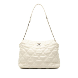 Chanel B Chanel White Ivory Lambskin Leather Leather Quilted Lambskin Love Me Tender Hobo France