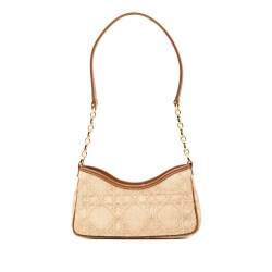 Christian Dior AB Dior Brown Beige Raffia Natural Material Mini Macrocannage 30 Montaigne Avenue Hobo Italy