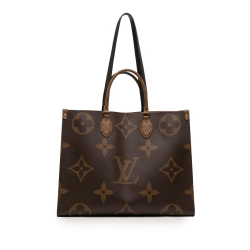 Louis Vuitton AB Louis Vuitton Brown Monogram Canvas Fabric Monogram Reverse Giant OnTheGo GM France