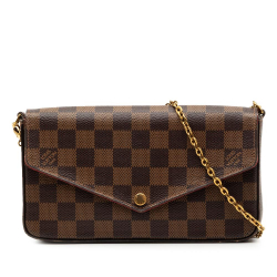 Louis Vuitton B Louis Vuitton Brown Damier Canvas Fabric Damier Ebene Pochette Felicie France