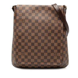 Louis Vuitton B Louis Vuitton Brown Damier Canvas Fabric Damier Ebene Musette Salsa GM France