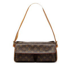 Louis Vuitton B Louis Vuitton Brown Monogram Canvas Fabric Monogram Viva Cite MM France