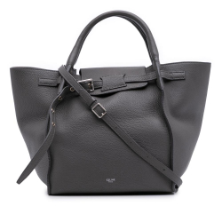Celine B Celine Gray Dark Gray Calf Leather Small Grained skin Big Bag Italy