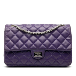 Chanel Purple Quilted Lambskin Reissue 2.55 Double Flap 226 Italy