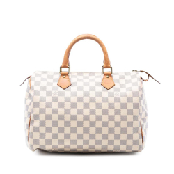Louis Vuitton B Louis Vuitton White Damier Canvas Fabric Damier Azur Speedy 30 France