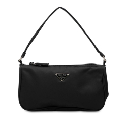 Prada B Prada Black Nylon Fabric Tessuto Shoulder Bag Italy