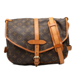 Louis Vuitton B Louis Vuitton Brown Monogram Canvas Fabric Monogram Saumur 30 United States