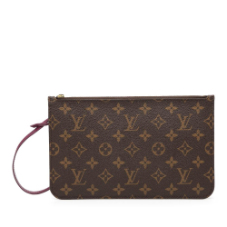 Louis Vuitton AB Louis Vuitton Brown Monogram Canvas Fabric Monogram Neverfull Pouch MM Spain
