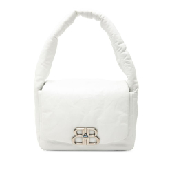 Balenciaga AB Balenciaga White Calf Leather Small skin Monaco Sling Shoulder Bag Italy