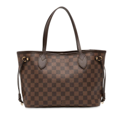 Louis Vuitton B Louis Vuitton Brown Damier Canvas Fabric Damier Ebene Neverfull PM France