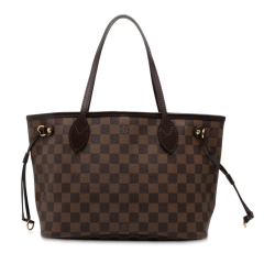 Louis Vuitton B Louis Vuitton Brown Damier Canvas Fabric Damier Ebene Neverfull PM France