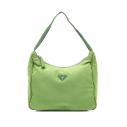 Prada B Prada Green Nylon Fabric Tessuto Shoulder Bag Italy
