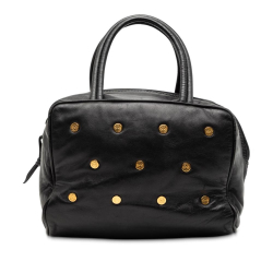 Loewe B LOEWE Black Calf Leather Anagram Studs Handbag Spain