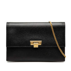 Christian Dior B Dior Black Calf Leather Chain Crossbody Italy