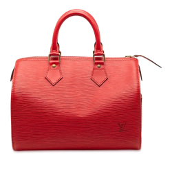 Louis Vuitton B Louis Vuitton Red Epi Leather Leather Epi Speedy 25 France