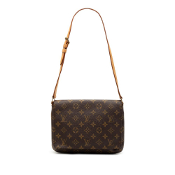 Louis Vuitton B Louis Vuitton Brown Monogram Canvas Fabric Monogram Musette Tango Short Strap France