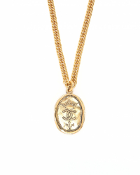 Chanel Vintage Coco Mark Crown Necklace