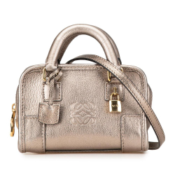 Loewe AB LOEWE Gold Calf Leather Micro Metallic Amazona Satchel China