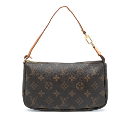 Louis Vuitton B Louis Vuitton Brown Monogram Canvas Fabric Monogram Pochette Accessoires France