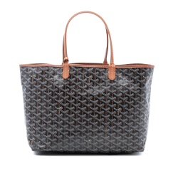 Goyard AB Goyard Black Coated Canvas Fabric Goyardine Saint Louis PM France