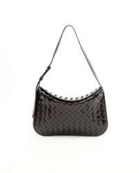 Bottega Veneta Patent Intrecciato Shoulder Bag