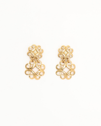 Saint Laurent Gold-tone Dangling Clip-on Earrings