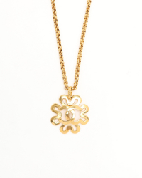 Chanel Vintage Coco Mark Flower Necklace