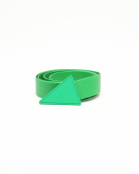 Bottega Veneta Green Rubber Belt