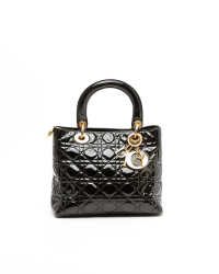Christian Dior Patent Medium Soft Lady Dior Bag