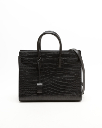 Saint Laurent Small Crocodile Embossed Sac De Jour Bag