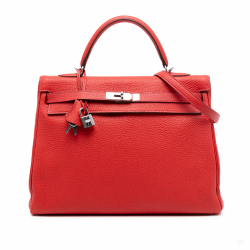 Hermès Kelly 35 Togo Leather Top-handle Handbag Geranium