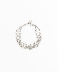 Christian Dior Petit CD Pearl and Rhinestone Bracelet