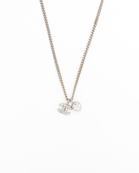 Chanel Coco Mark Heart Rhinestone Necklace