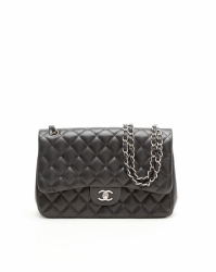 Chanel Lambskin Quilted Jumbo Double Flap Bag