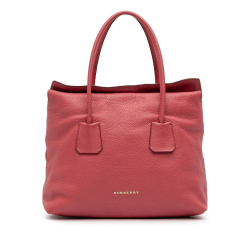 Burberry B Burberry Red Calf Leather Grained Baynard Tote Romania