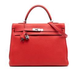 Hermès AB Hermès Red Calf Leather Togo Kelly II Retourne 35 France
