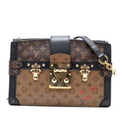 Louis Vuitton AB Louis Vuitton Brown Monogram Canvas Fabric Monogram Reverse Trunk Clutch France