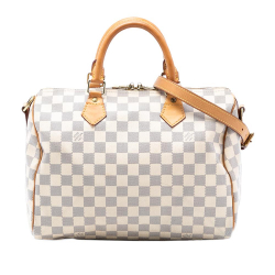 Louis Vuitton B Louis Vuitton White Damier Canvas Fabric Damier Azur Speedy Bandouliere 30 France