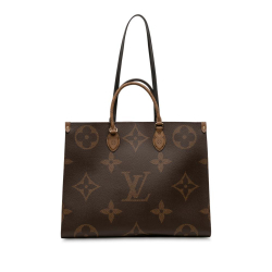 Louis Vuitton AB Louis Vuitton Brown Monogram Canvas Fabric Monogram Reverse Giant OnTheGo GM Italy