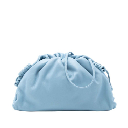 Bottega Veneta AB Bottega Veneta Blue Light Blue Lambskin Leather Leather Lambskin The Mini Pouch Crossbody Italy