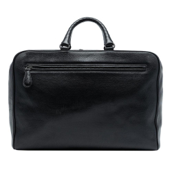 Bottega Veneta B Bottega Veneta Black Goatskin Leather Madras Sfumato Brera Handbag Italy