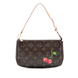 Louis Vuitton Brown Takashi Murakami Monogram Cherry Pochette Accessoires France