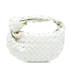 Bottega Veneta AB Bottega Veneta White Nappa Leather Leather Mini Nappa Intrecciato Jodie Italy