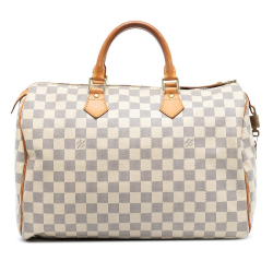 Louis Vuitton B Louis Vuitton White Damier Canvas Fabric Damier Azur Speedy 35 France